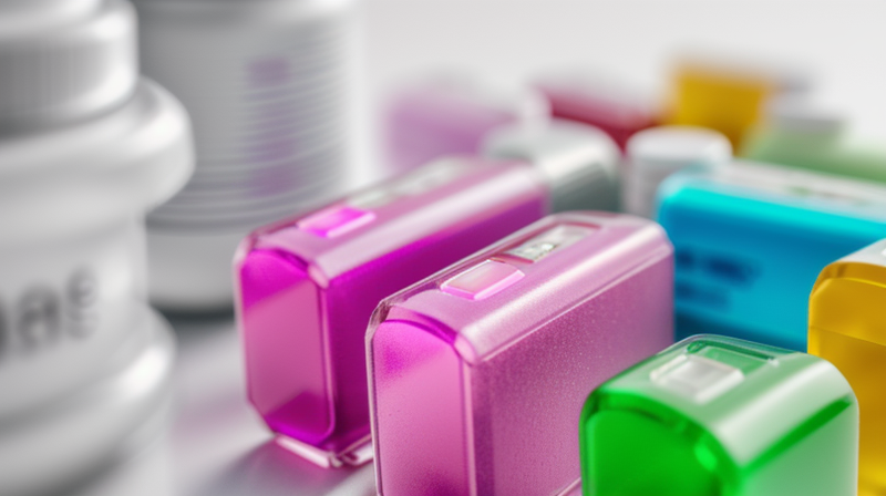 hormone medication vials and pills medical treatment